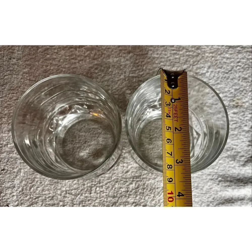 Set of 2 Vintage The Famous Grouse Scotch Whisky Low Ball Glasses Etched France